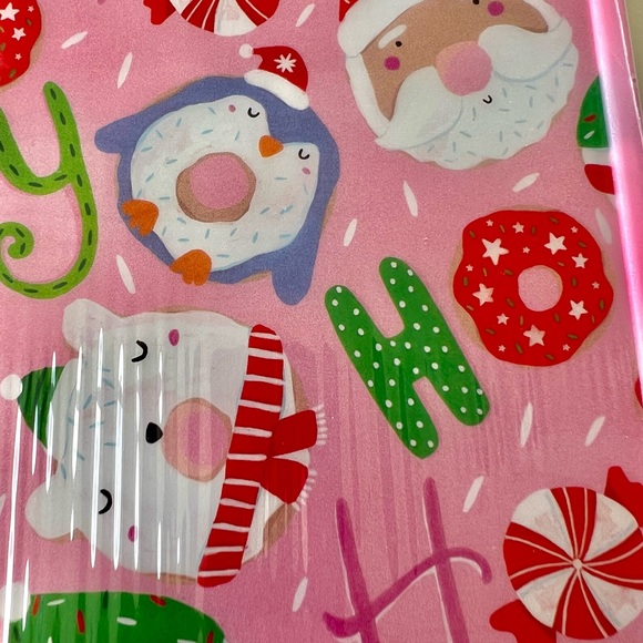 Large Christmas Doughnuts Candy Poly Cutting Board Joy Santa Kitchen Donuts - Picture 10 of 11